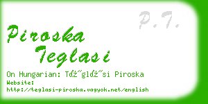 piroska teglasi business card